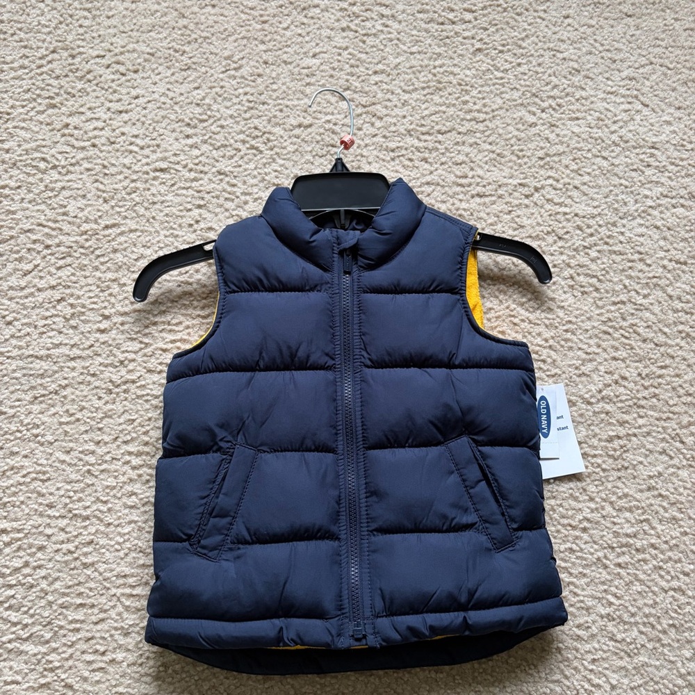Old Navy Yellow and Navy Vest
